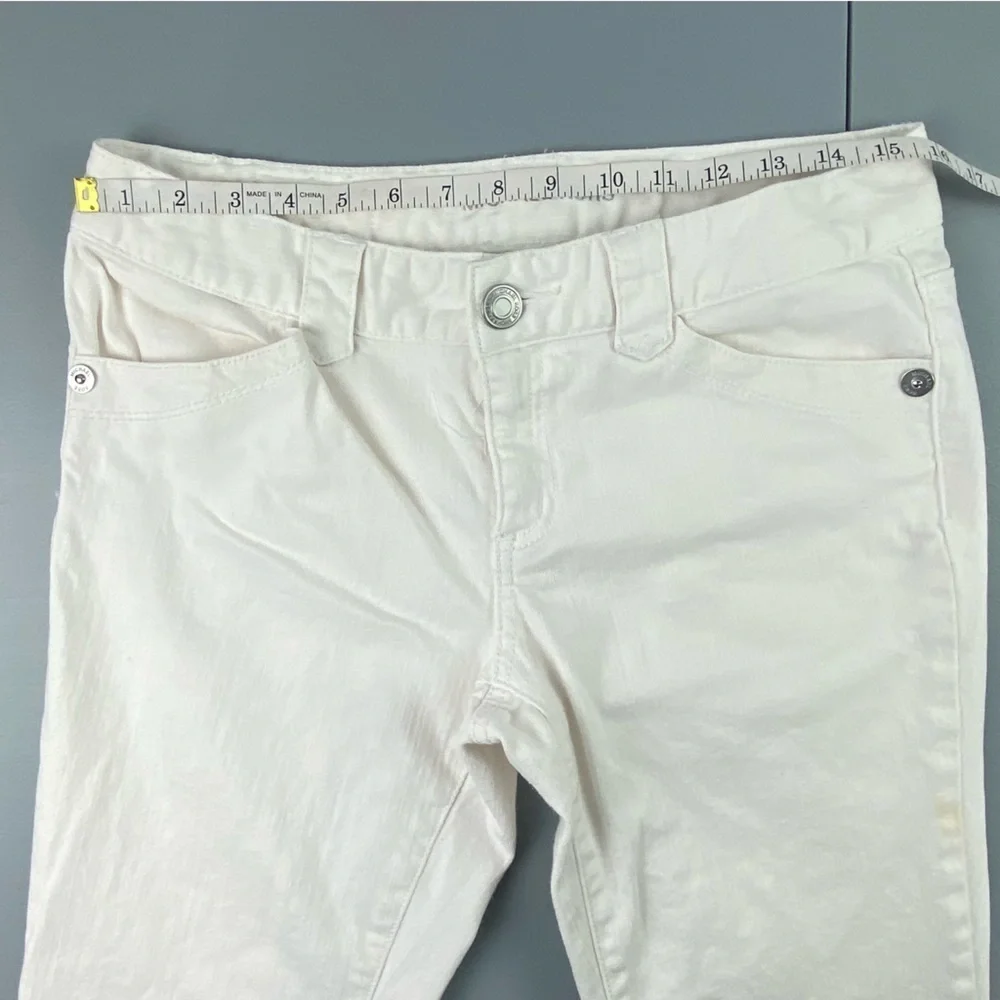 Michael Kors off white midrise straight leg jeans women's size 8